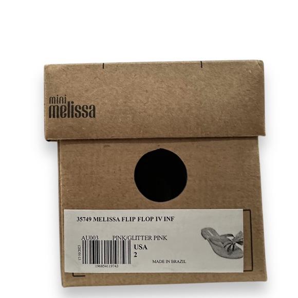 Mini Melissa girl flip flop color Beige Size 1 toddler new with box - Picture 4 of 10